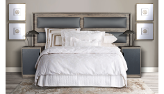 Boston Headboard & Pedestal Brown