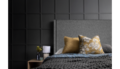 Eve Double Headboard, Black/Silver